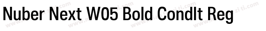 Nuber Next W05 Bold CondIt Regular字体转换